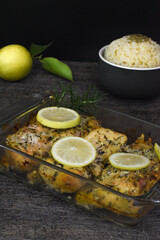 Baked Chicken with Lemon Sliced