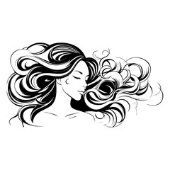 Radiant woman with flowing hair dancing in the wind, exuding a captivating sense of freedom and energy