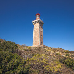 Fototapeta na wymiar Cap Bear Lighthouse in Port Vendres, France