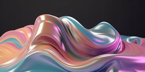 Pastel colors swirls morphing abstract fluid art