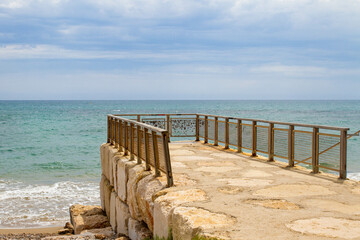 A picturesque pier on the sea in Oropesa del Mar, Spain