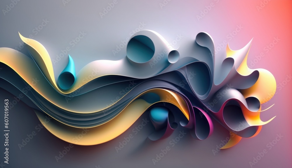 Wall mural abstract 3d background, generative ai