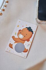 Obraz premium Card with newborn baby design