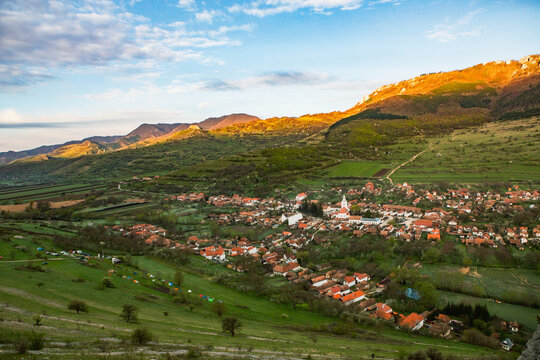 Rimetea is a small village located in Transylvania, Romania. It is situated in the Apuseni Mountains and is known for its picturesque setting and well preserved Hungarian architectural style.