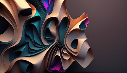 Fototapeta na wymiar Abstract 3D Background, Generative AI
