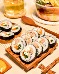 Kimbap, Bibimbap, and Tea, Korean Food