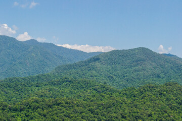 Naklejka premium landscape in the mountains in nan thailand