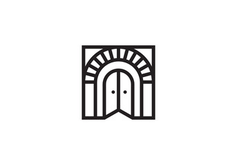 Fototapeta premium simple gateway creative modern logo design