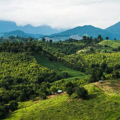 Obraz premium landscape in the mountains in nan thailand