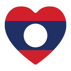 Laos flag in shape. Flag of Laos in shape.