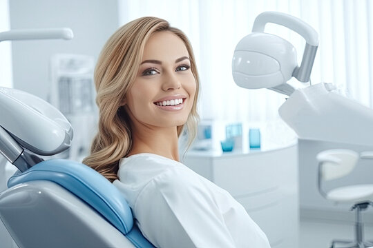 Dentistry for healthy teeth and beautiful smile created with Generative AI technology