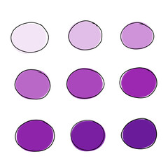 purple circle set vector illustration