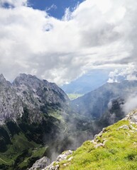 Naklejka na ściany i meble Vertical shot of the Berchtesgaden mountains in Bavaria Germany
