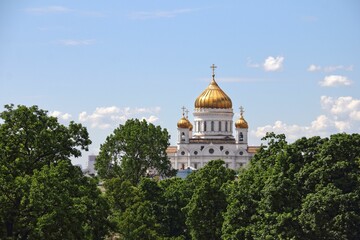 Fototapeta na wymiar Cathedral of Christ the Saviour in Moscow Russia
