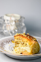 Slice of Korean Garlic Cheese Bread