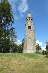 Fototapeta na wymiar Lookout Tower Haj near the town As, Czech Republic