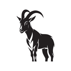 goat animal vector for farm industry icon