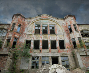 Ruins of the abandoned Elias Palme factory, kamenicky Senov, Czech Republic