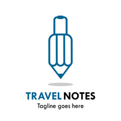 Travel notes design logo template illustartion