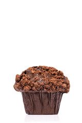 Delicious cocoa and blueberry muffin