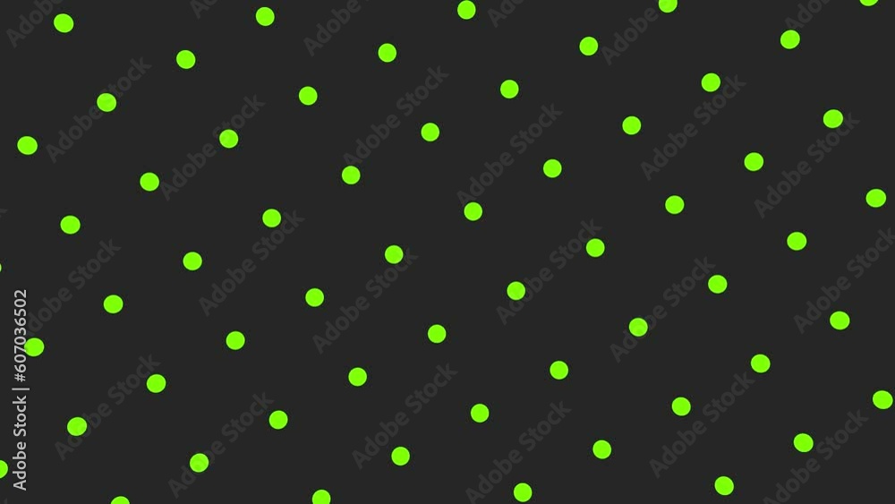 Poster green dots on a gray background. video intro for intro or presentation. rendering animation.