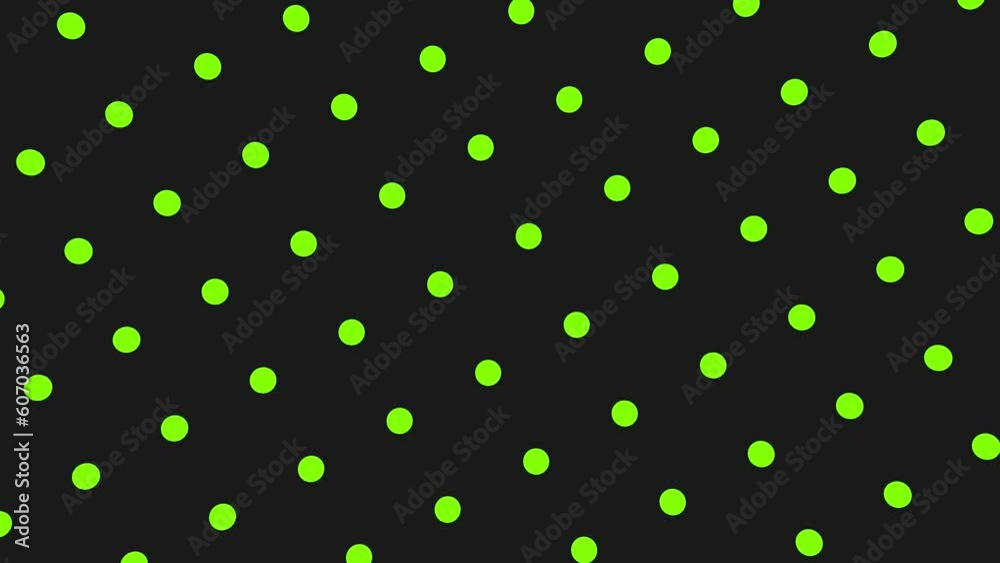 Poster green dots on a gray background. video intro for intro or presentation. rendering animation.