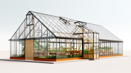 Front View of a Greenhouse