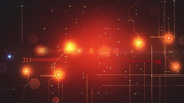 Abstract Technology Background with Pattern Animation. Copy Space