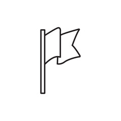 Flag line icon, logo vector