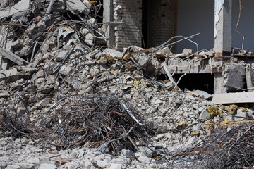 Demolished house before reconstruction