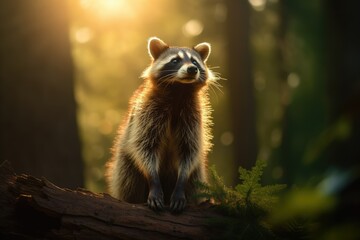 Raccoon in the Forest