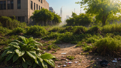 Obraz premium Trash in the enviroment, Generative Ai