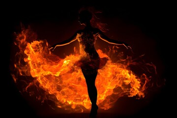 Dance of Fire in Silhouette