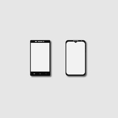 Smartphone icons isolated on background