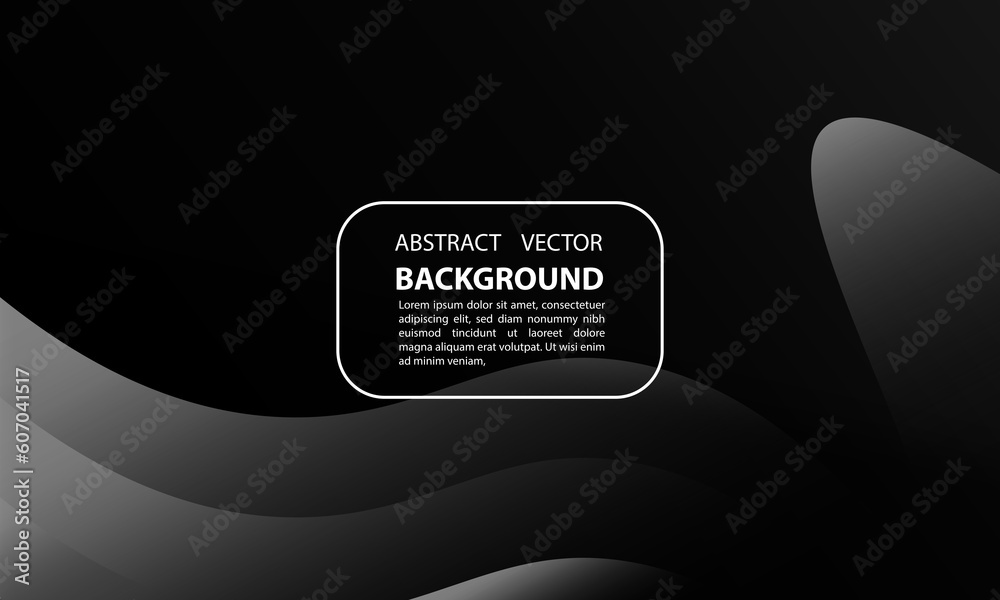 Wall mural abstract gray background with framed editable text