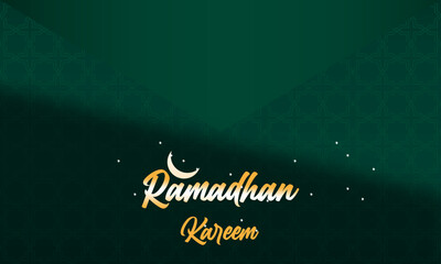 Ramadan Kareem celebration green background