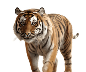 Fototapeta na wymiar Portrait of Tiger isolated on a white background