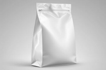 Empty plastic bag with zip-lock mock up for advertisement, photos, brands Generative AI