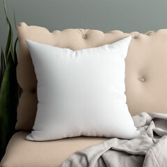 Empty pillow mock up for advertisement, photos, brands Generative AI