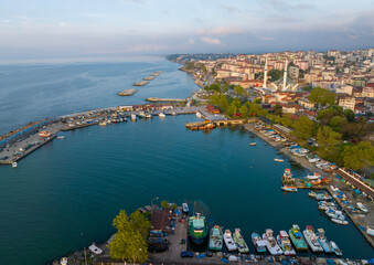 Akcakoca Town coastal view in Duzce Province