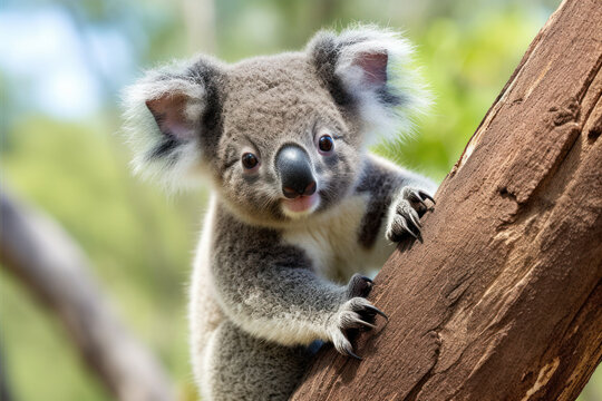koala on tree. generative ai