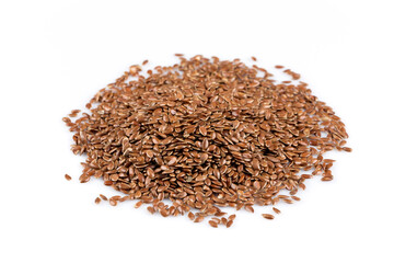 flax seeds isolated on white