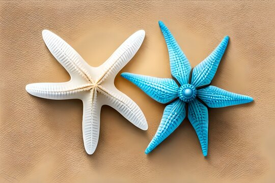 starfish on the beach by Ai generative