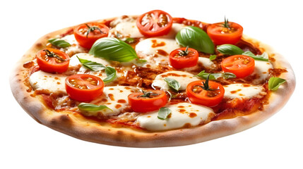 Delicious pizza with cheese and tasty combinations