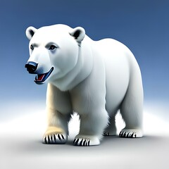 Fototapeta premium polar bears illustration design generative ai