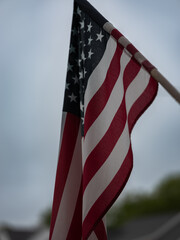 american flag in the wind
