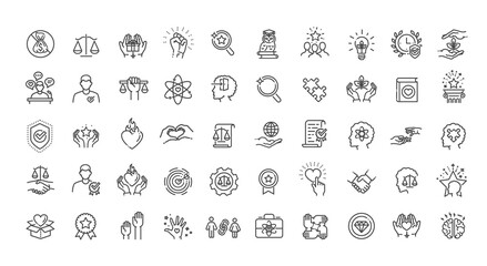 Ethics Icons. Linear Icons. Vector illustration
