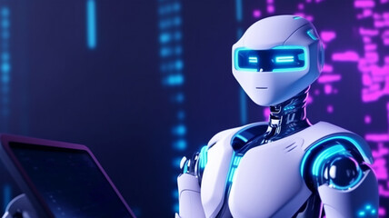 Robot, electronic and digital access, user authentication system, technology and cybernetics, cybersecurity, information security, encryption, data protection, Generated AI