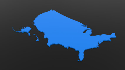 USA map 3d