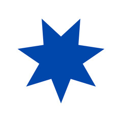 Obraz premium blue star icon